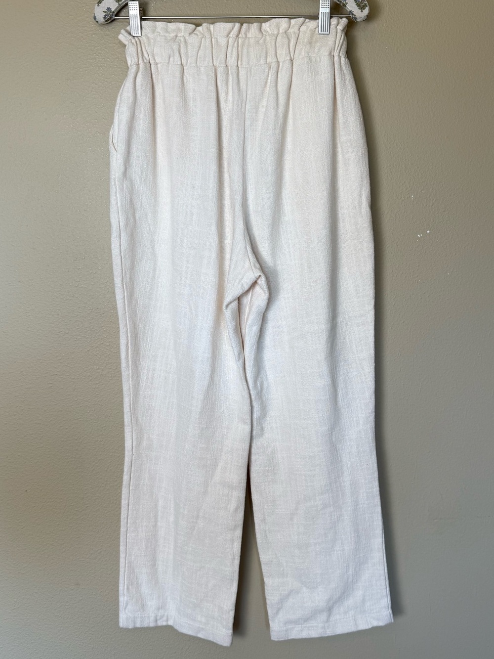 Harly Jae Natural Hemp Paper Bag High Waist Pants Size S/M - Picture 3 of 6